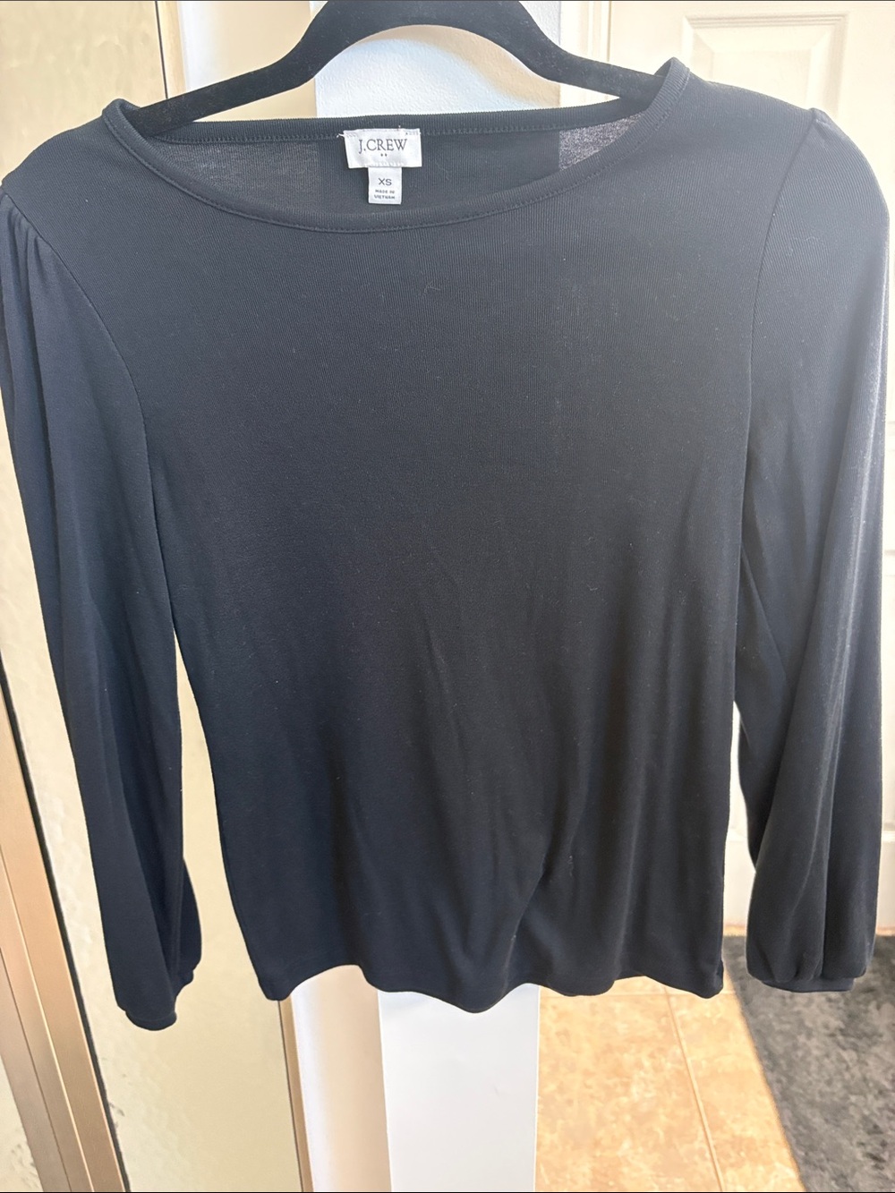 J. Crew Black Long Sleeve Crewneck Tee